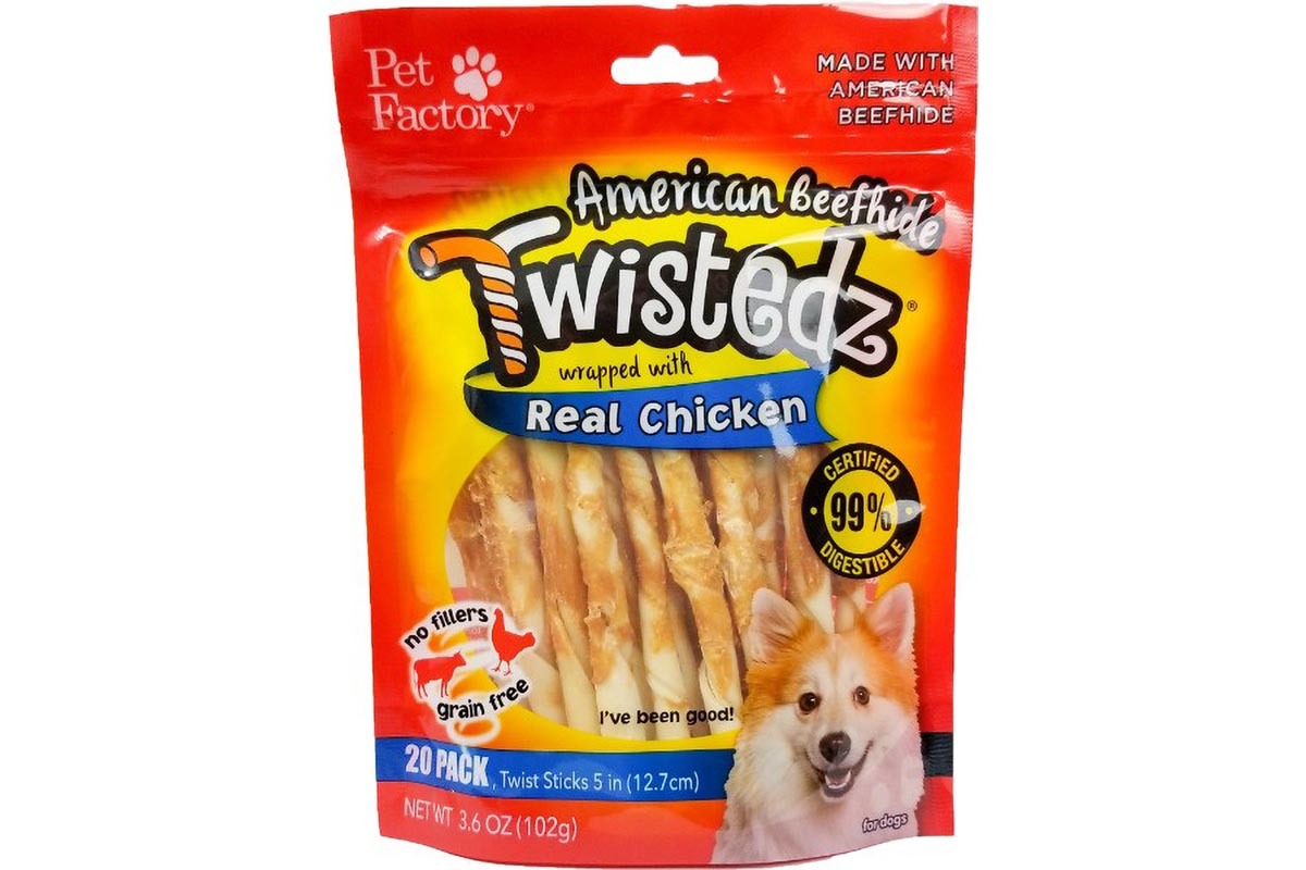 Pet Factory Combo Wraps with Real Duck Jerky Twist Dog Chews (4 Count)
