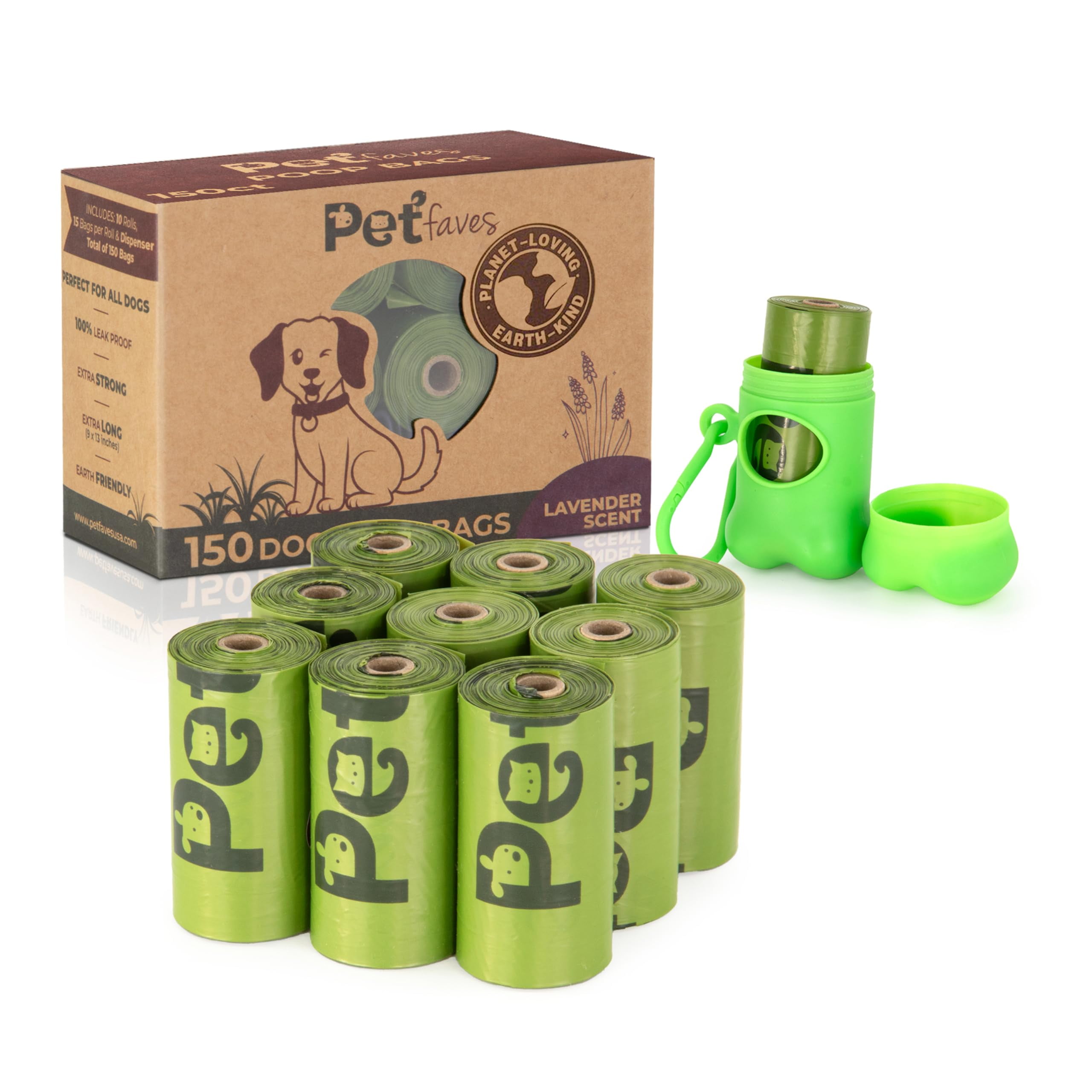 Pet Faves Ecofriendly Dog MMF7 Poop Bags 100 LeakProof, Strong and