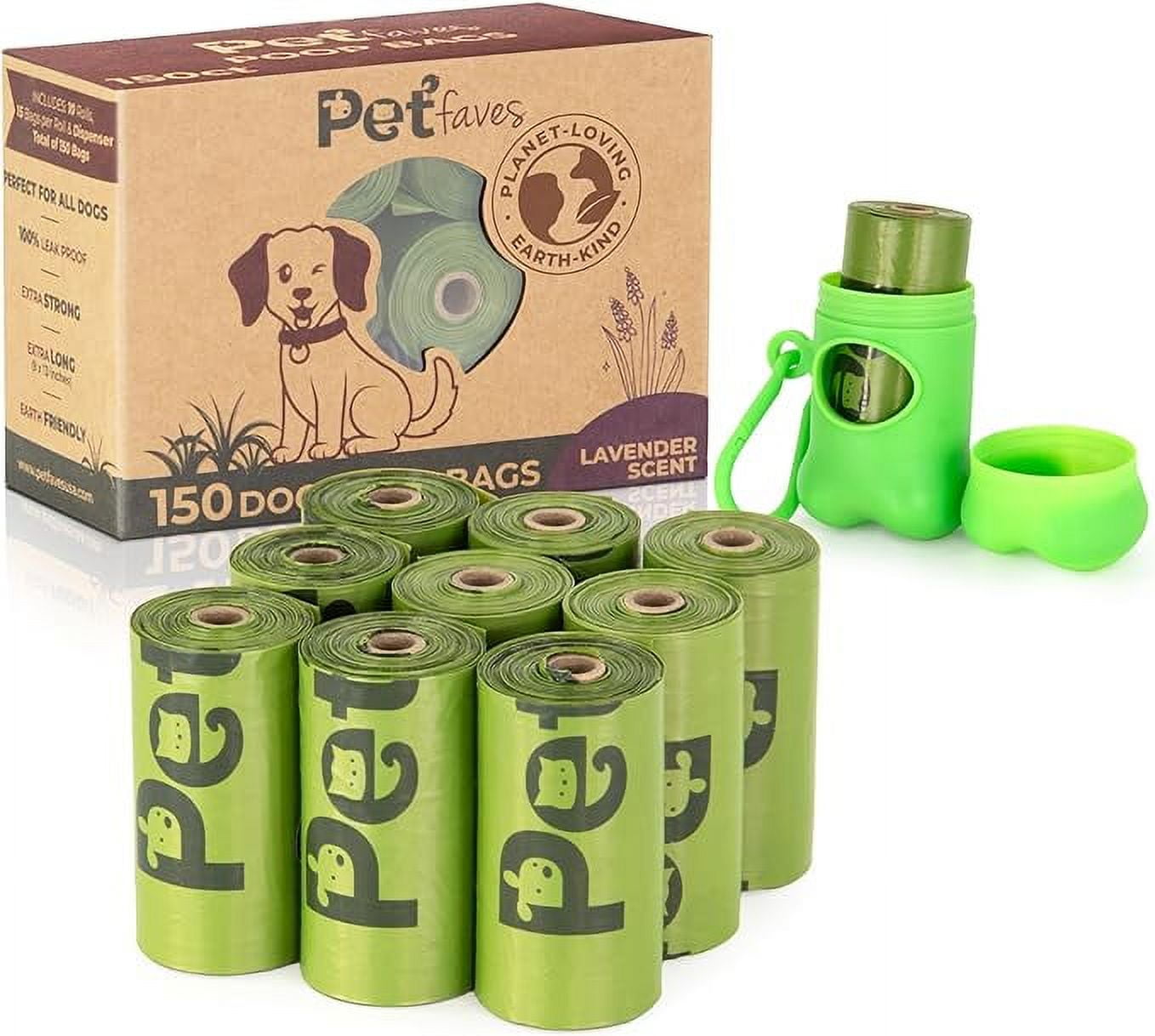 Pet Faves Ecofriendly Dog Poop Bags 100 LeakProof, Strong and Extra