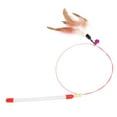 Pet Feather Teaser Retractable Wand Interactive Feather Toys Fishing