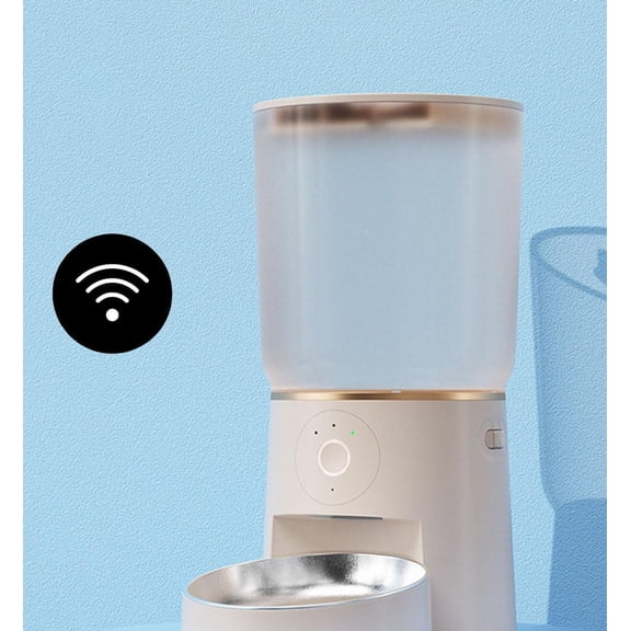 Pet Feeder 4.2L Voice Auto Timer Lock for Cat Dogtouch-wifi-brown