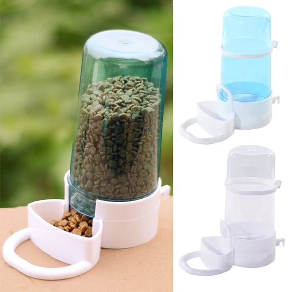 Pet Feeder Automatic,Bird Hamster Small Animal Feeder, Automatic Feeding Device Dispenser for Hamster Bird Pigeon Parrots Mini Hedgehog with Holder (5.91" x 5.31" x 3.15)
