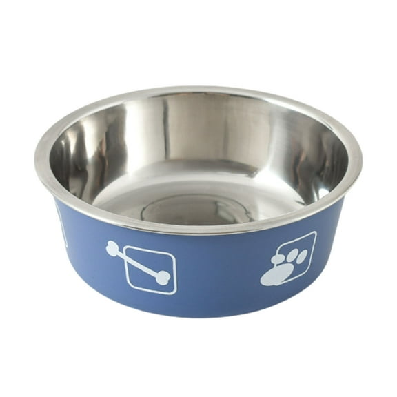 Pet Feeder Bowl Durable Non-slip Stainless Steel Thickened Dog Cat Food Bowl for Home