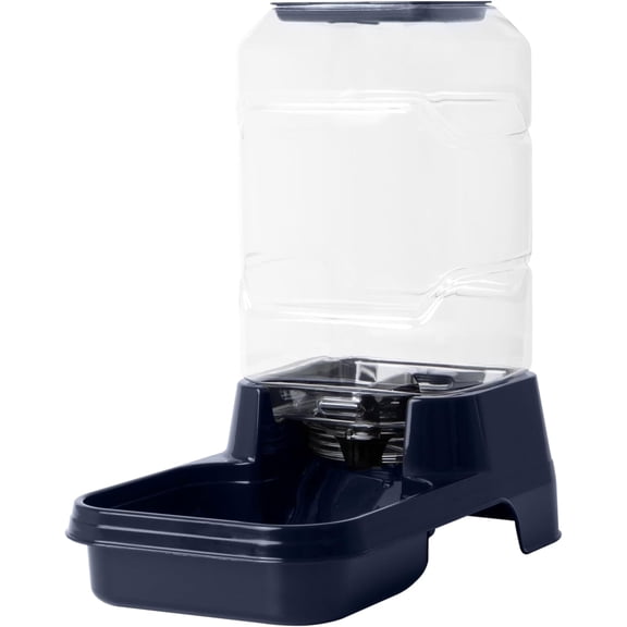 Pet Feeder for Dogs and Cats, Medium, Navy, 5 Pound Capacity - Automatic Food Dispensing, BPA-Free, Easy to Clean for Small to Medium Pets Daily Feeding