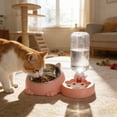 thumbnail image 1 of Pet Feeder and Water Dispenser with Removable Stainless Steel Bowl Automatic Food and Water Station for Cats and Dogs, 1 of 6