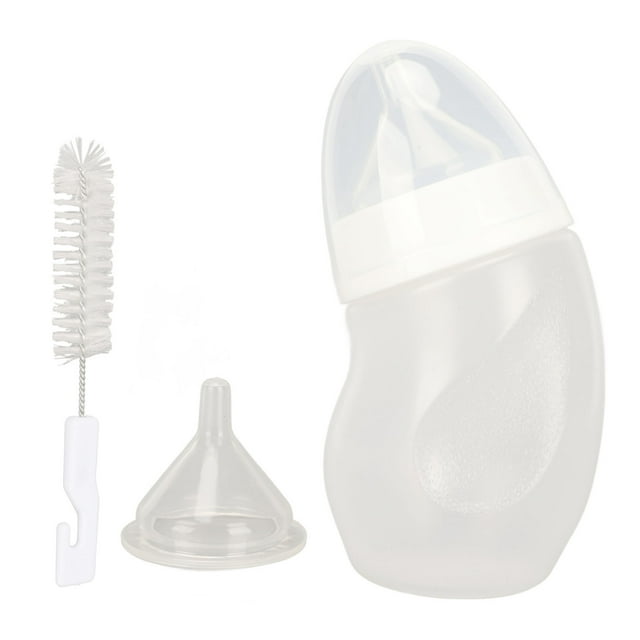 Pet Feeding Bottle Professional Soft Silicone Nipple Curved Nursing