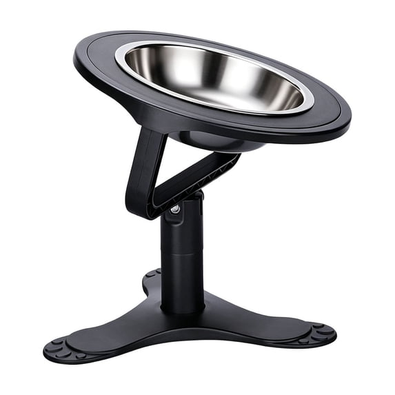 Pet Feeding Bowl Adjustable Height Angled Design Non Slip Base for Cats and Small Dogs