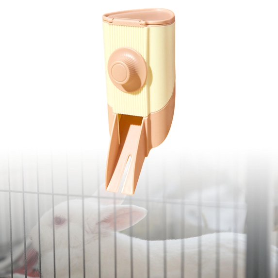 Pet Feeding Cage Mount, Rabbit Feeder for Dispenser Feeder, Pet Feeder for Chinchilla Birds Ferret Pink