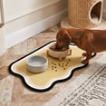 thumbnail image 1 of Pet Feeding Mat 23.6"x15.7", Quick Dry & Absorbent Pet Mat for Water Bowl, Anti Scratch Cat Mats for Feeding Stations, Large Cat Dog Food Bowl Mat for Indoor & Outdoor Use (Yellow), 1 of 7