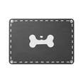 thumbnail image 1 of Pet Feeding Mat, 23.6inX15.7in Waterproof Quick-Dry Dog Cat Bowl Mat with Bone & Paw Print, Non-Slip, Black, 1 of 6