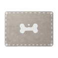 thumbnail image 1 of Pet Feeding Mat, 23.6inX15.7in Waterproof Quick-Dry Dog Cat Bowl Mat with Bone & Paw Print, Non-Slip, Gray, 1 of 6