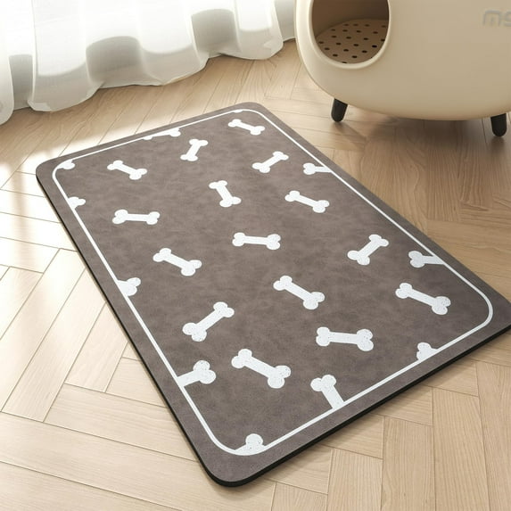 Pet Feeding Mat-Absorbent Dog Mat for Food and Water Bowl-No Stains Easy Clean Dog Food Mat-Quick Dry Dog Water Dispenser Mat-Puppy Supplies Dog Stuff-Dog Accessories Dog Water Bowl Mat
