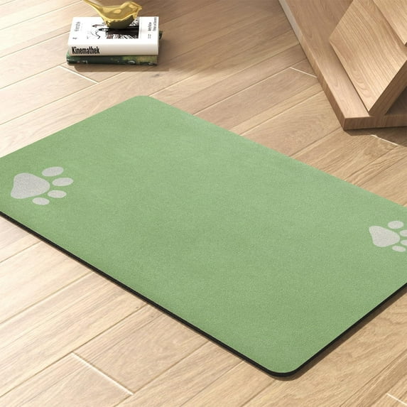 Pet Feeding Mat-Absorbent Dog Mat for Food and Water Bowl-No Stains Quick Dry Dog Water Dispenser Mat-Dog Accessories Pet Supplies-Dog Water Bowl for Messy Drinkers 12"x19"
