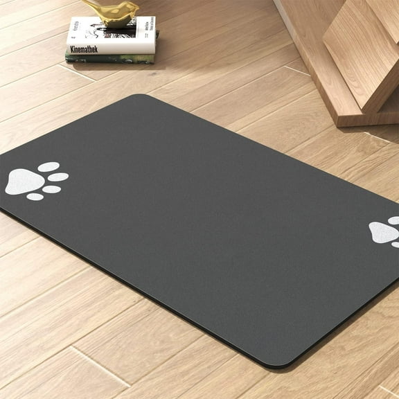 Pet Feeding Mat-Absorbent Dog Mat for Food and Water Bowl-No Stains Quick Dry Dog Water Dispenser Mat-Dog Accessories Pet Supplies-Dog Water Bowl for Messy Drinkers 16"x24"