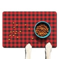 thumbnail image 1 of Pet Feeding Mat with Colorful Checkered Design, Durable Waterproof Dog Food Mat, Absorbent, Non-Slip, Quick Dry, Washable Mat Featuring Striped and Checkered Fusion Pattern, 1 of 7
