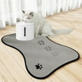 thumbnail image 1 of Pet Feeding Mat,Dog & Cat Silicone Bone Shaped Feeding Mat with Rubber Backing,Non-slip Absorbent Dog Food Mat,Quick Dry Dog Mat for Food and Water Bowl,No Stains Dog Cat Food Mats Indoor, 1 of 7