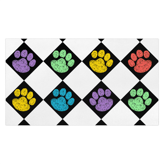 Pet Feeding Mat Quick Dry Dog Food Mat with Non-Slip Backing Pet Bowl Mat Available in Multiple Sizes