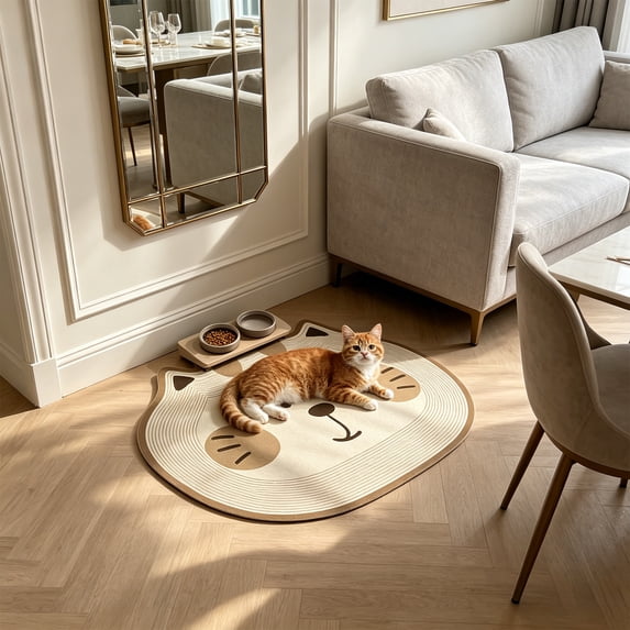 Pet Feeding Mat, Quick Drying Absorbent Cat Dog Bowl Mat, Non-Slip Waterproof Food and Water Dispenser Pad for Indoor Floors