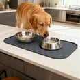thumbnail image 1 of Pet Feeding Mat Silicone Pet Mat Rectangular Dog Cat Feeding Mat Non Slip Slow Feeder Mat Waterproof Pet Food Mat Indoor Floor Mat Washable Pet Bed For Small Dogs, 1 of 6