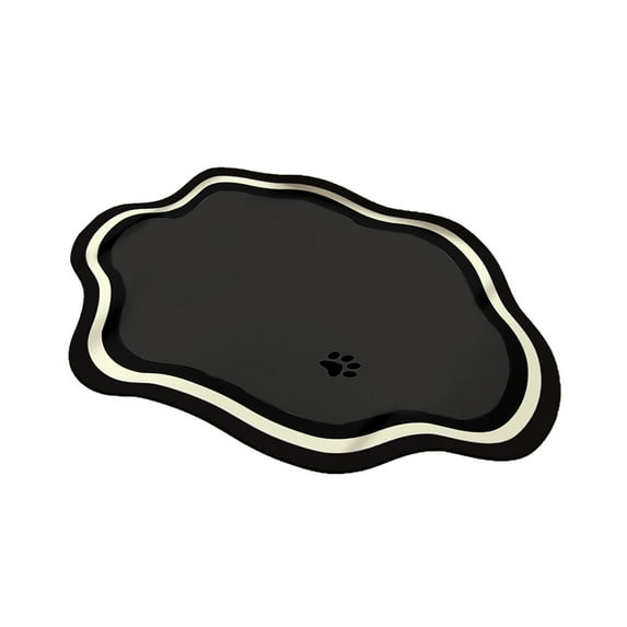 Pet Feeding Mat for Dogs and Cats, Quick-Drying and Absorbent Non-Slip Bowl Mat, Waterproof Pet Food and Water Tray for Indoor Use ( Dark Gray )
