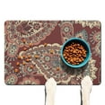 thumbnail image 1 of Pet Feeding Mat with Elegant Floral Paisley Boho Vintage Retro Abstract Decorative Pattern, Absorbent Waterproof Non-Slip, 1 of 7