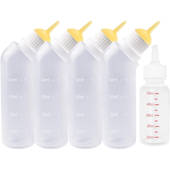 Gufastore Pet Feeding Original Silicone Nipple with Bottle for Puppy Dog Cat or Other Pets,Yellow