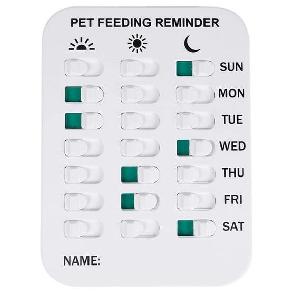 Pet Feeding Record Board for Dogs and Cats - Daily AM/ Tracking Chart - Easy to Use Reminder Sign for Pet Owners - Helps Feeding Schedule