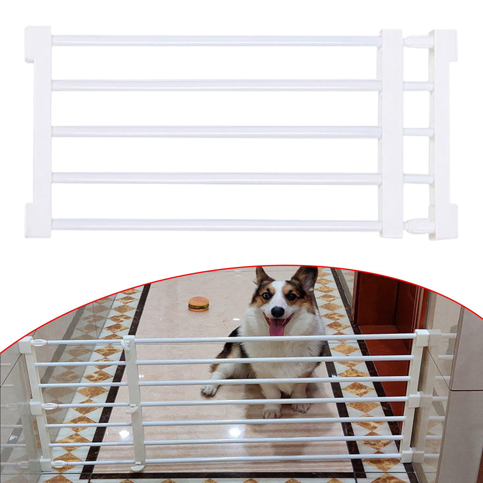Pet Fence Puppy Fence Gate Protection Pet Supplies Barrier Stair Gate Retractable Dog Gate Expandable Gate for Doorway Stairs Hall House 56to100cmx36cm White