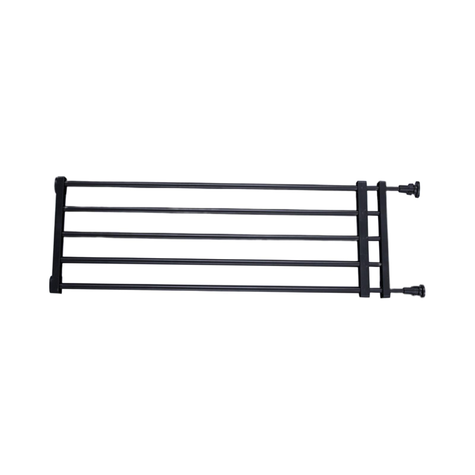 Pet Fence Walk through Screen Door Expandable Gate for Outdoor Stairs Indoor 39to60cmx36cm Black