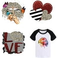 thumbnail image 1 of Pet Film with Hot Melt Adhesive Heat Transfer Film for Garment Accessories Colorful Mixed Patterns 175~200x200mm 4pcs/set, 1 of 6