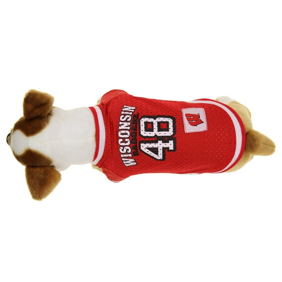Pet First NCAA Wisconsin Badgers #48 Football Dog Jersey, XS
