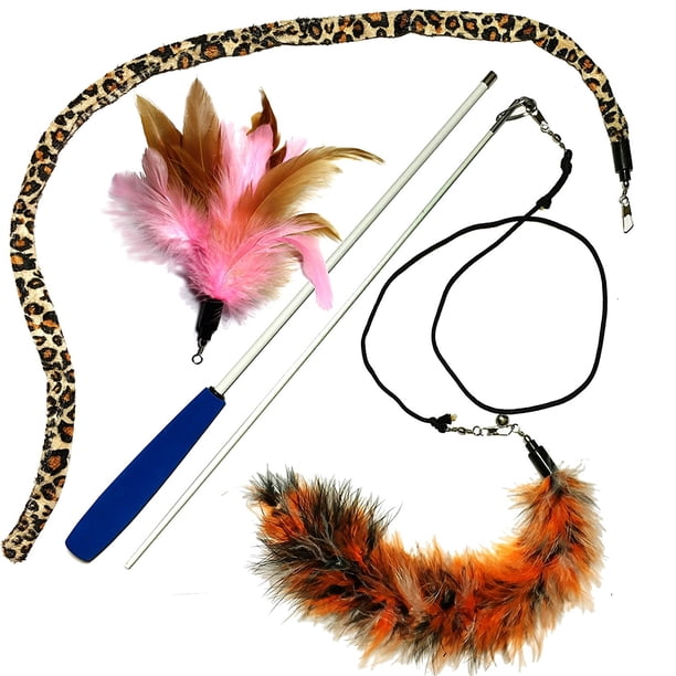 Pet Fit For Life Multi Feather Teaser and Exerciser for Cat and Kitten