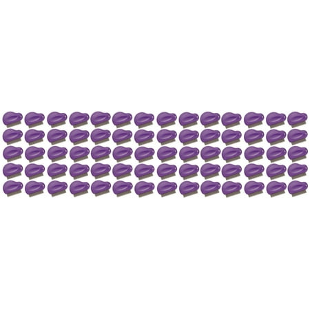 Pet Flea Combs Contoured Grip 3" 29 Tooth Tool Black or Purple Bulk Available (Purple - 75 Combs)