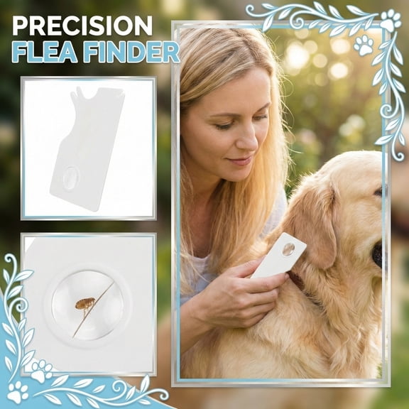 Pet Flea and Lice Catching Tool with Magnifying Glass, Cat and Dog Insect Remover for Grooming, Portable Inspection Helper for Home Cleaning and Outdoor Travel Use B