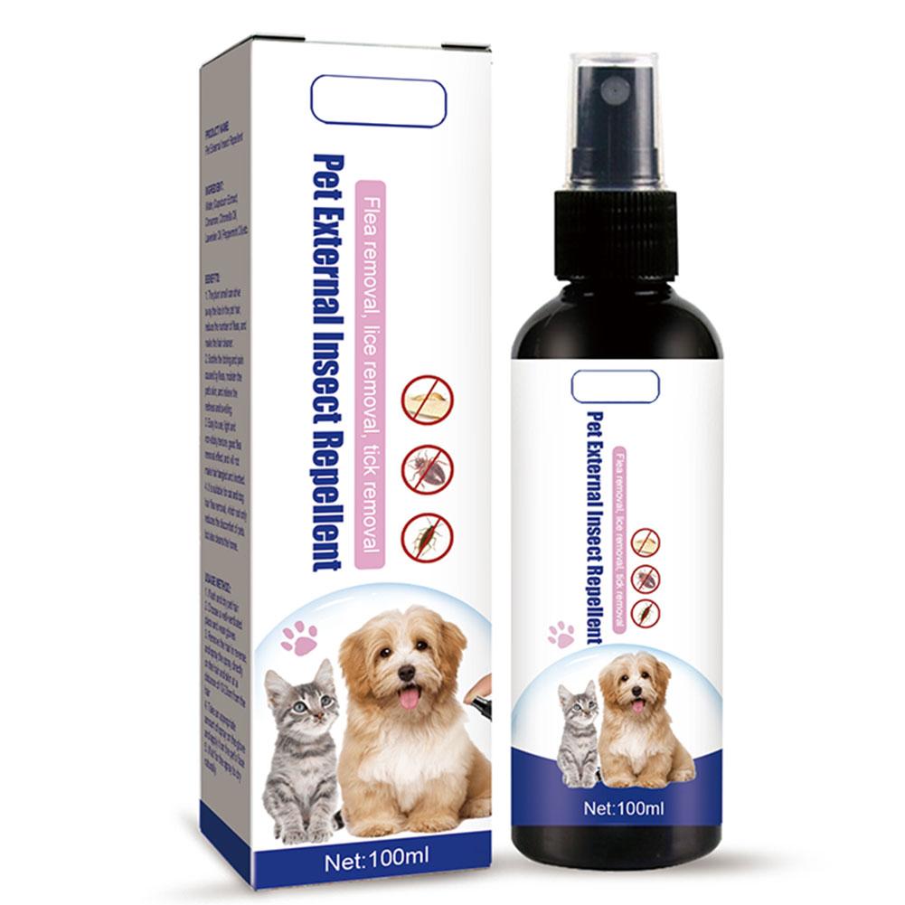 Pet Flea Repellent Spray for Dogs & Cats, Natural Chili, Cinnamon & Citronella Formula, Helps Repel Parasites & Maintain Clean Coat, 100ml