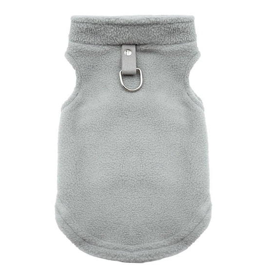 Pet Fleece Plaid Vest, Gray XL Size Cold Weather Apparel - Soft Warm Fleece Material, Plaid Pattern, Easy-to-Wear Design, Comfortable Fit for Chilly Seasons - For Dogs, For Cats, Daily Wear, Outdoor