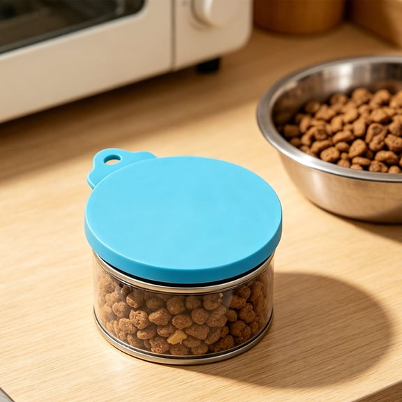 Pet Food Can Covers, Pet Can Cover, Silicone Universal Can Lids 3-in-1 Airtight Seal for Canned Cat & Dog Food, Food-Grade Freshness Protector, Universal Fit