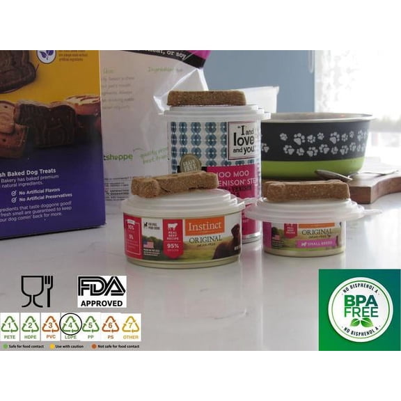 Pet Food Can Lids 4-Pack Clear Color
