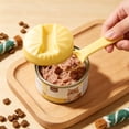 thumbnail image 1 of Pet Food Can Lids With Opening Spoon, Reusable Silicone Wet Food Can Cover Set, Sealing Can Topper for Cat and Dog Treat Preservation, Blue Yellow Green, 1 of 5