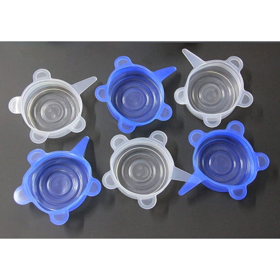 Pet Food Can Lids, Silicone Stretch Can Lids Covers for Dog Cat Food, Reusable Expandable Universal Size Fit Most Cans and Jars, 6 Pack