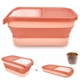 thumbnail image 1 of Pet Food Container, Cadrim Airtight Dog Food Storage Container with Lid, Collapsible Rice Container with Measure Cup, 13LB, Pink, 1 of 7