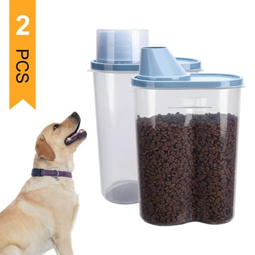 Pet Food Container Dog Cat Food Storage with Measuring Cup  GreenJoy 2 Pack 2lb/2.5L