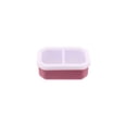 thumbnail image 1 of Pet Food Container, Pink Silicone Two Compartment Travel Storage, 1 of 6
