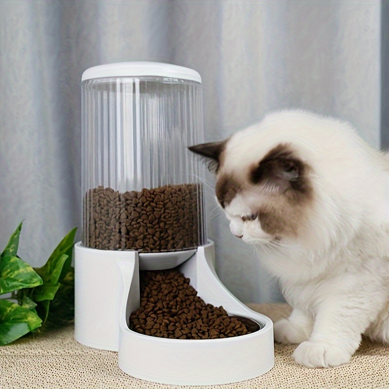 Pet Food Dispenser, Pet Automatic Feeder, Gravity Dog Food Dispenser With Stainless Steel Food