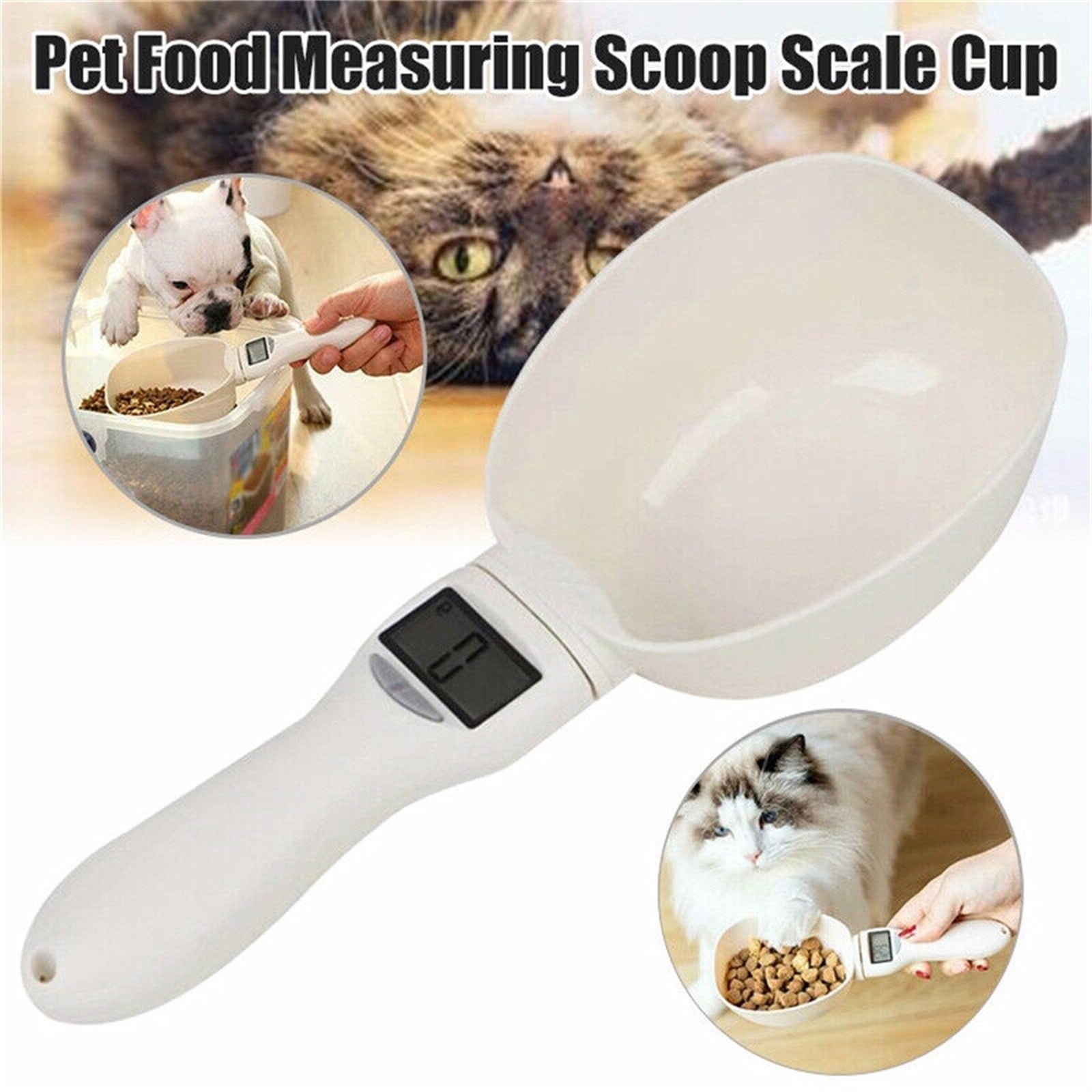 Pet Food Electronic Weight Spoon - 250ml/800g Capacity, ABS Material, 4 Measuring Units (g, ml, cup, KG), Easy-to-Read LED Display, Stable Weighing, Portable for Home Kitchen multicolor