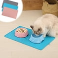 thumbnail image 1 of Pet Food Mat Quick Dry Absorbent Non Shift Leather Waterproof Dog Cat Feeding Bowl Pad A for Floor Puppy Essentials by MPOISVA, 1 of 7