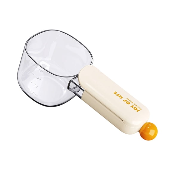 Pet Food Measuring Scoop Cups, Durable Reusable Food Scoop Measuring Cup For Rice, Flour, Soybean And Other Kinds Of Grain, Easy To Fill And Measure, 1Pc, Easy to Use & Clean(Yellow,7.2x2.9")