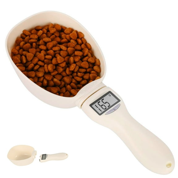 Pet Food Measuring Scoop Electronic Dog Cat Food Detachable Measuring Cup Digital Spoon Scale Kitchen Food Scale with LED Display for Pets Food Kitchen Baking Cooking Maximum 250ml for Tea Milk Coffee