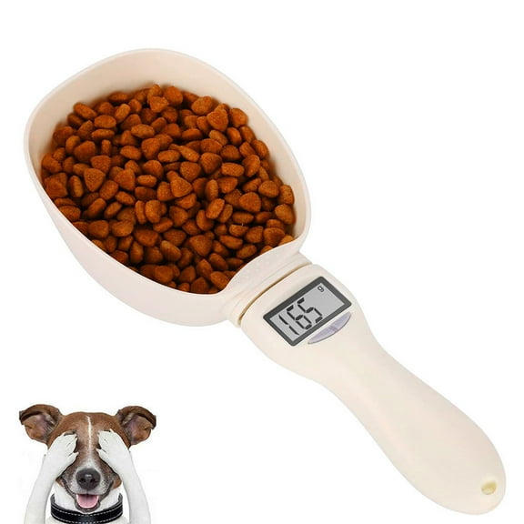 Pet Food Measuring Scoop Electronic Dog Cat Food Detachable Measuring Cup Digital Spoon Scale Kitchen Food Scale with LED Display for Pets Food Kitchen Baking Cooking Maximum 250ml for Tea Milk Coffee