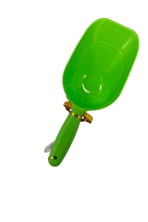 Pet Food Scoop, Prevent Overfeeding, Reduce Waste, Ensure Consistent Portions Every Time, Easy Storage with Convenient Hanging Hole for Pet Food Containers or Wall Racks, Green